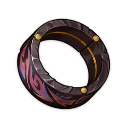 Алое обсидиановое кольцо